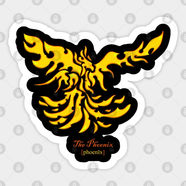 The Phoenix - Yellow Sticker by Ravendax